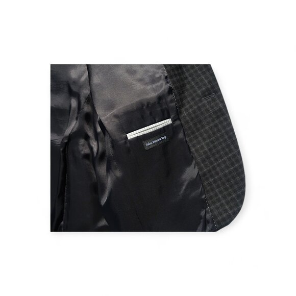 Jack Victor Exclusive Collection: Navy/Brown Plaid Conway Sport Jacket - Picture 8 of 11